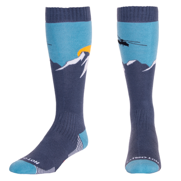 snowangel Adult Fiesta Mid Volume Sock - Heli/Blue