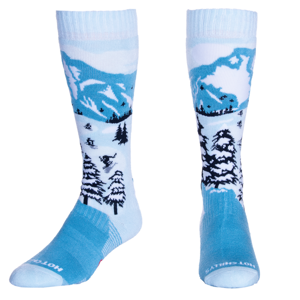 Snowangel Adult Mid Volume Sock - Chill Thrill Blue