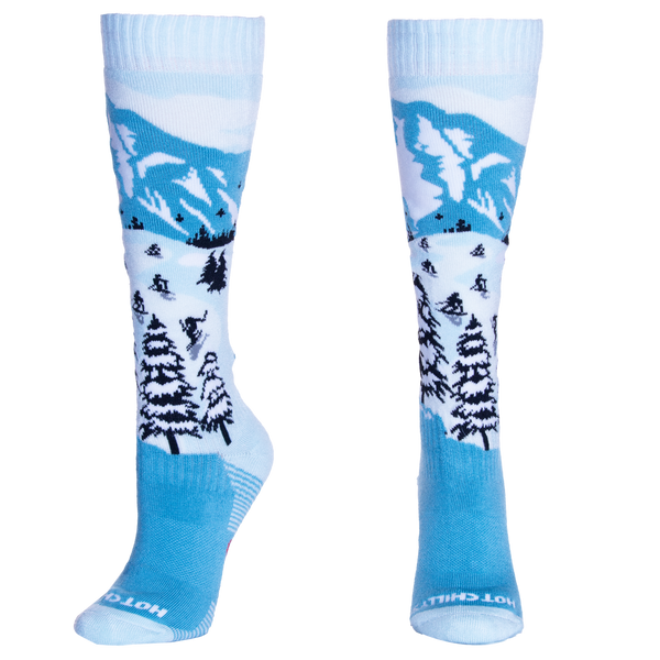 snowangel Adult Mid Volume Sock - Chill Thrill Blue