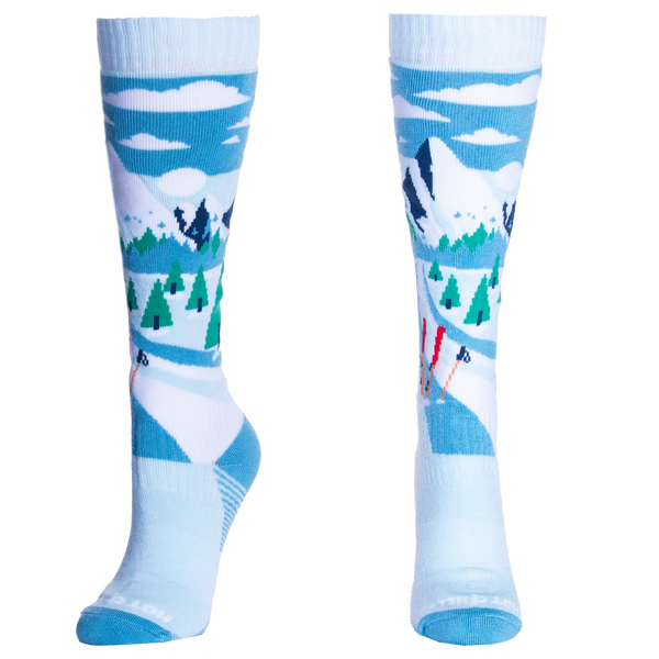 snowangel Adult Mid Volume Sock - Snow Pass White