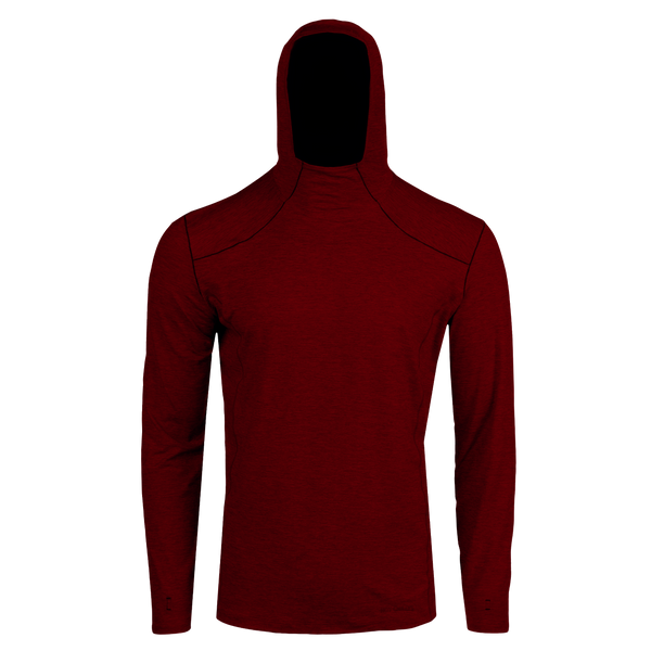 snowangel Men's Clima-Tek Hoodie - Burgundy Heather