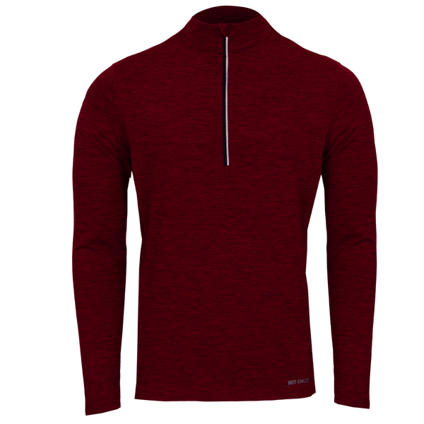 snowangel Men's Clima-Tek Zip-T - Burgundy Heather