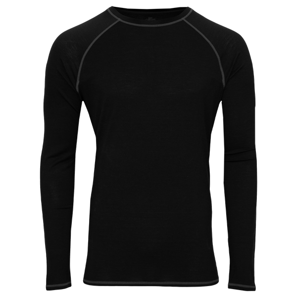 snowangel Men's Clima-Wool Merino Crew - Black