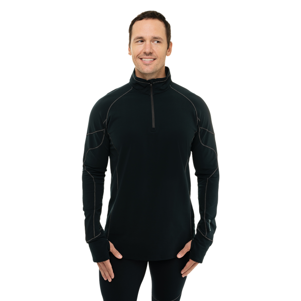 Snowangel Men's Micro-Elite XT Zip-T - Black/Grey