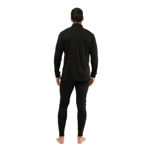 Snowangel Men's Peach Skins Solid Zip-T - Black