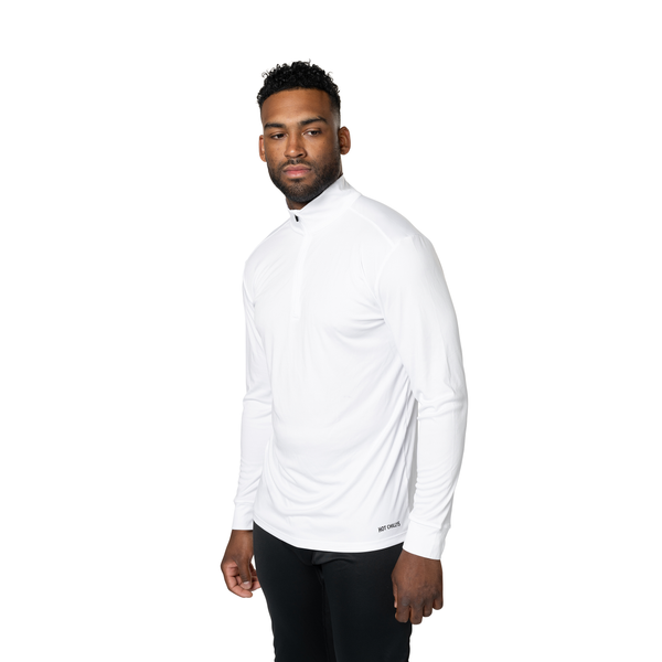 Snowangel Men's Peach Skins Solid Zip-T - White