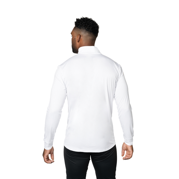 Snowangel Men's Peach Skins Solid Zip-T - White