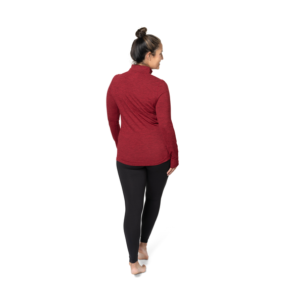 Snowangel Women's Clima-Tek Zip-T - Burgundy Heather