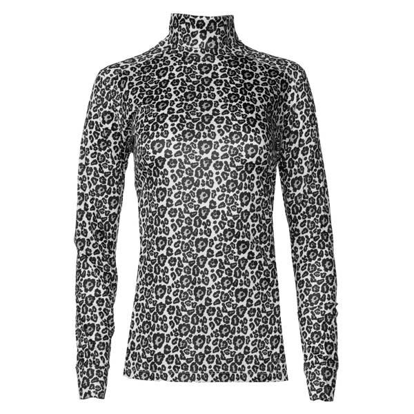 snowangel Women's Peach Skins Print T-Neck - Leopard