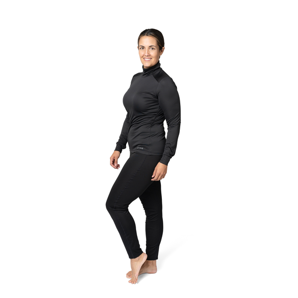 Snowangel Women's Peach Skins Solid T-Neck - Black