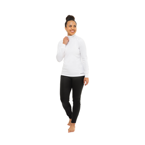 Snowangel Women's Peach Skins Solid T-Neck - White