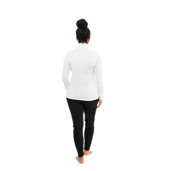 Snowangel Women's Peach Skins Solid T-Neck - White