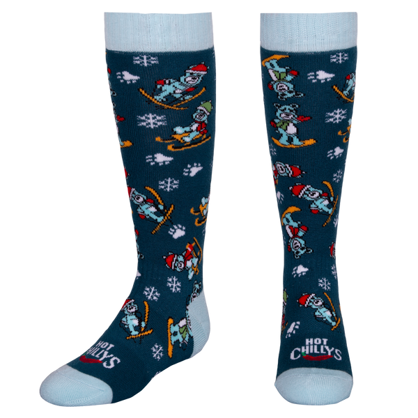 snowangel Youth Mid Volume Sock - Snow Bears