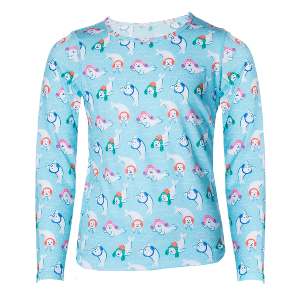 snowangel Youth Originals Print Crew - Winter Seals