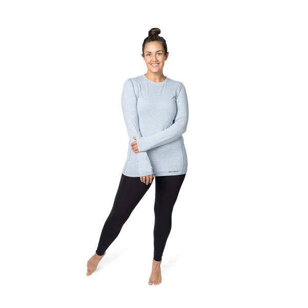 Snowangel Women's Clima-Tek Crewneck - Ashley Blue Heather