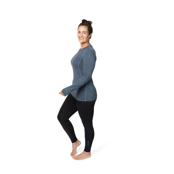 Snowangel Women's Clima-Tek Crewneck - Nightfall Heather