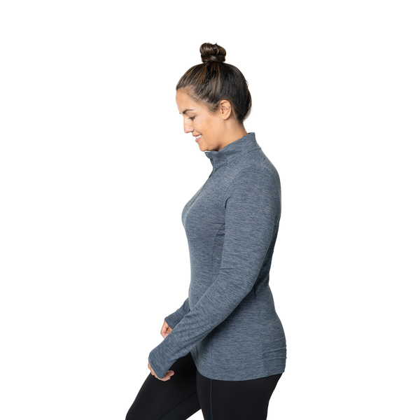 Snowangel Women's Clima-Tek Zip-T - Nightfall Heather