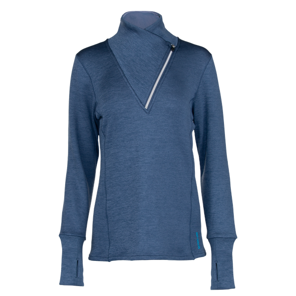 snowangel Women's La Paz Cross Over Zip-T - Vintage Indigo