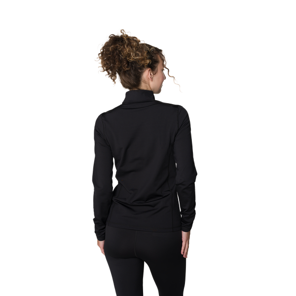 Snowangel Women's Micro-Elite Chamois Solid Zip-T - Black