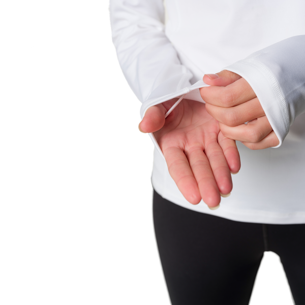 Snowangel Women's Micro-Elite Chamois Solid Zip-T - White