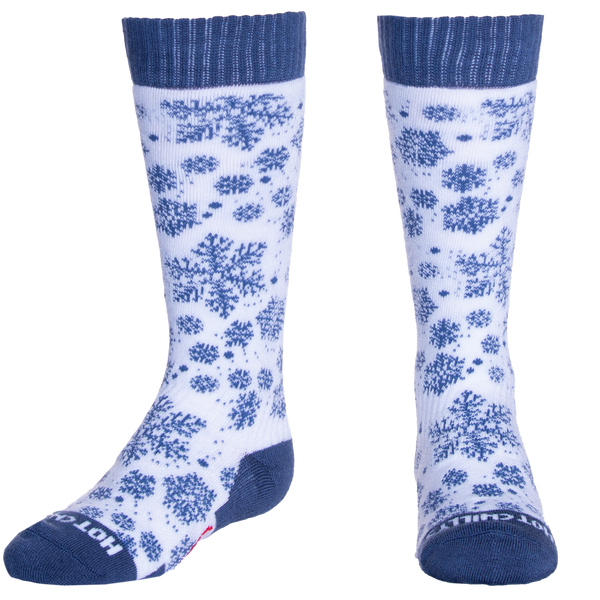 snowangel Youth Fiesta Mid Volume Sock - Snowfall/Vintage Indigo