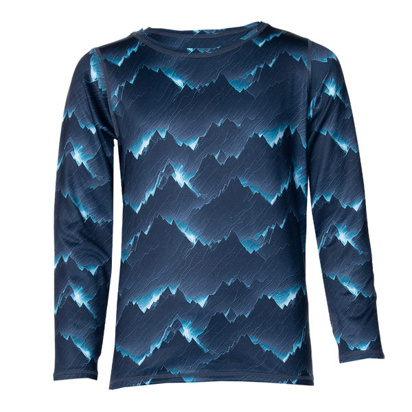 snowangel Youth Micro-Elite Chamois Print Crew - Mountain Storm