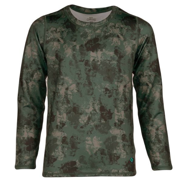 snowangel Youth Micro-Elite Chamois Print Crew - Swamp Camo