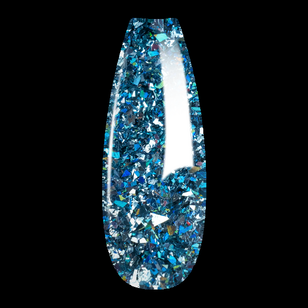 sns cosmetics Ombre Glitter Nail Art - Light Blue Aqua Colors - GO11