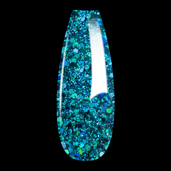 sns cosmetics Ombre Glitter Nail Art - Turquoise Colors - GO04