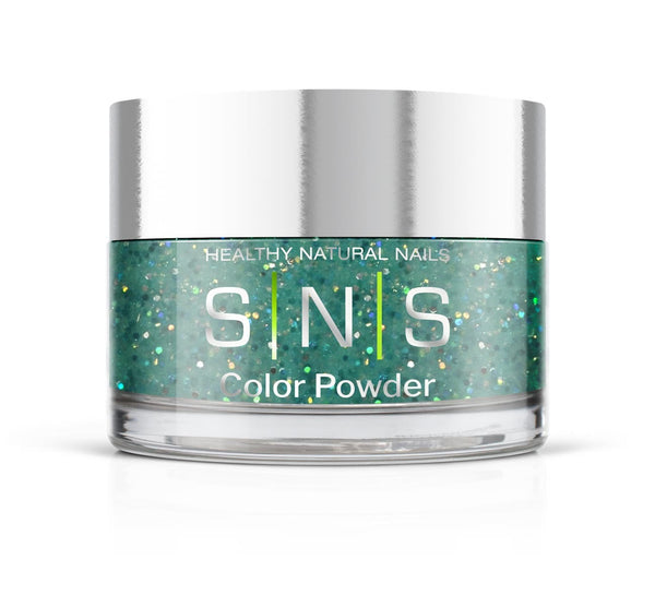 sns cosmetics SNS Dipping Powder - Diamond Lake - Green Turquoise Metallic Glitter Colors - 0.5oz (DIY)