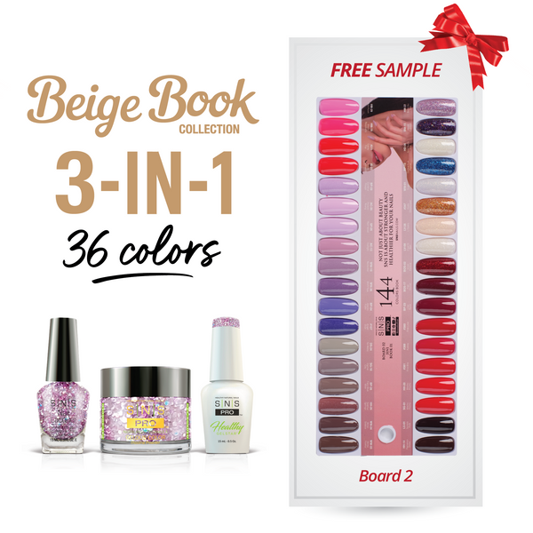 sns cosmetics SNS Pro 3 in 1 - Board 2 (037 - 072) - Beige Collection