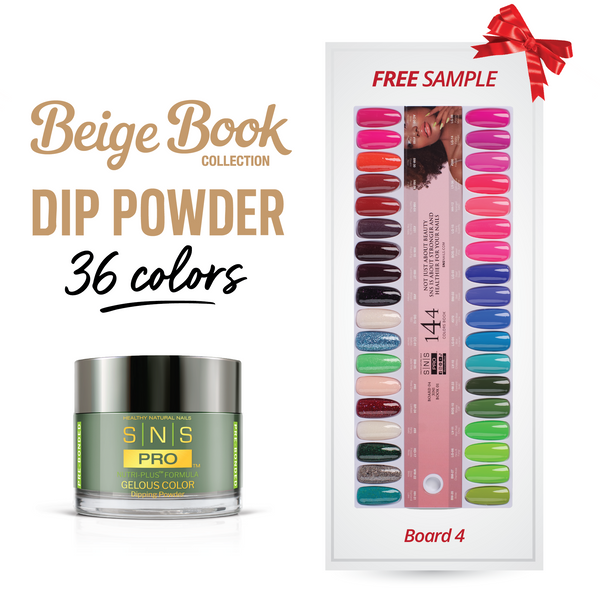 sns cosmetics SNS Pro Dipping Powder - Set 36 Colors - Board 4 (109 - 144) - Beige Collection