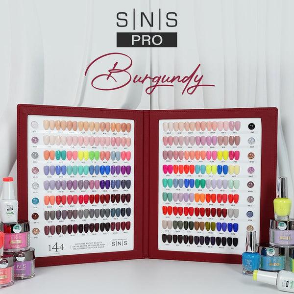 sns cosmetics SNS Pro Gel Nail Polish Duo - Set 144 Colors - Burgundy Collection