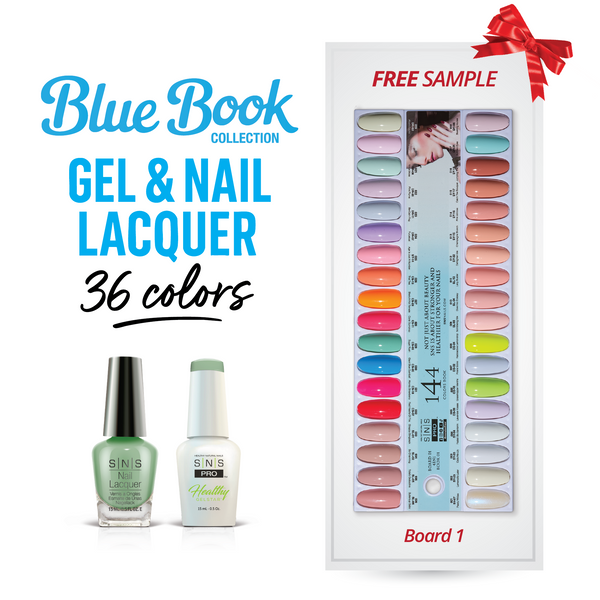 sns cosmetics SNS Pro Gel Nail Polish Duo - Set 36 Colors - Board 1 (001 - 036) - Tiffany Blue Collection