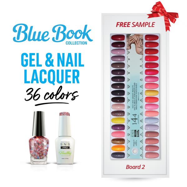 sns cosmetics SNS Pro Gel Nail Polish Duo - Set 36 Colors - Board 2 (037 - 072) - Tiffany Blue Collection