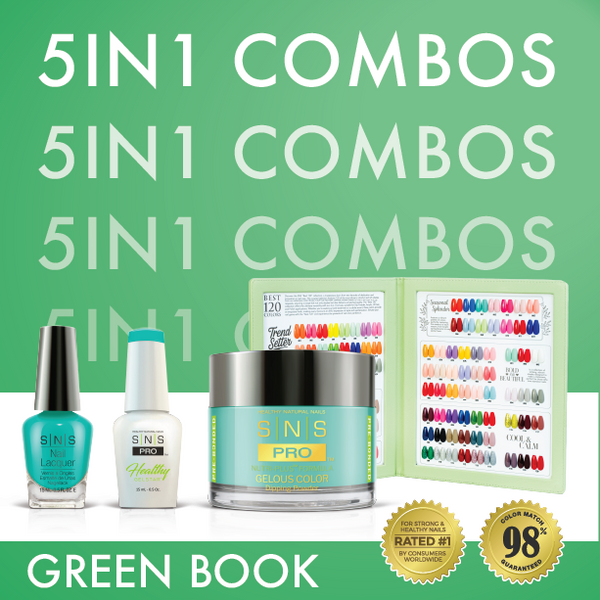sns cosmetics SNS Pro - Green Book Collection - 5in1 - 30 Colors Bundle - Board 3