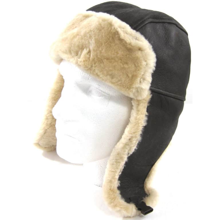 snugrugs Berti – Soft Nappa Leather Trapper Hat with Sheepskin Inner – Chocolate Forest