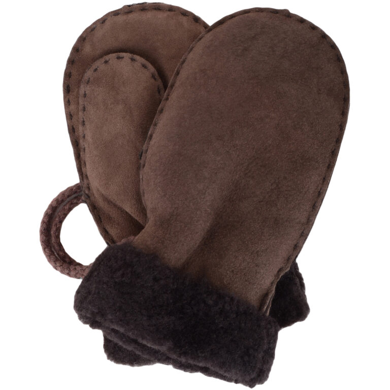 snugrugs Children’s Juniors Baby Sheepskin Mittens with Cord and Thumb