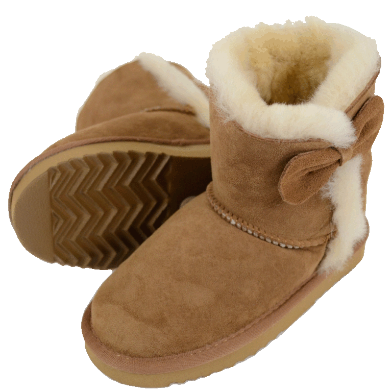 Snugrugs Childrens Sheepskin Boots – Bow Feature – Zara
