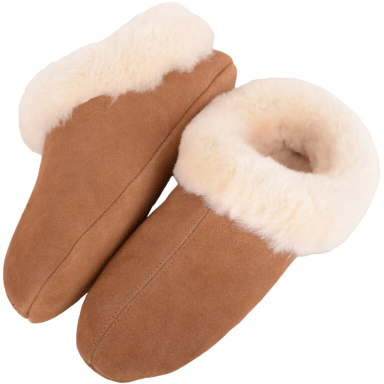 Snugrugs Ladies Low Back Suede Sole Bootie Sheepskin Slipper – Avery