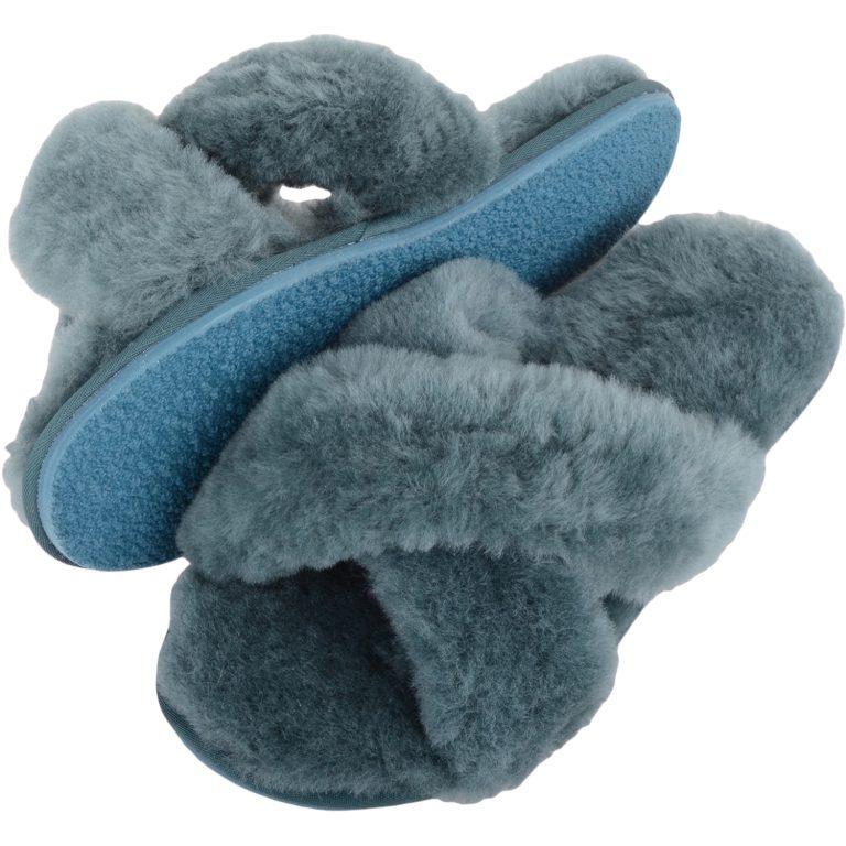 Snugrugs Ladies Sheepskin Cross Over Slider Slipper – Delilah
