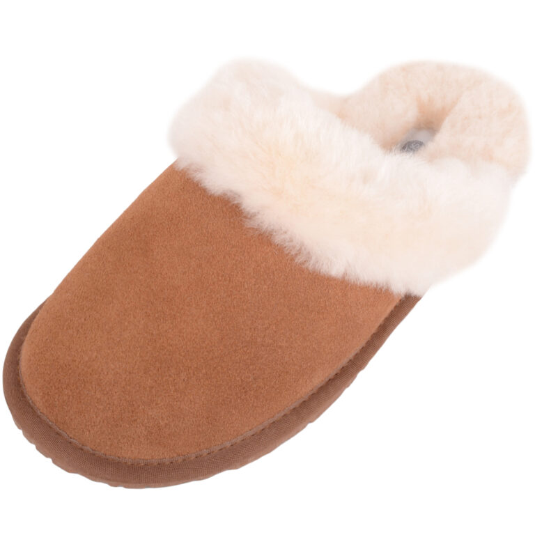 snugrugs Ladies Slipper Slider – Sheepskin Collar – Elsie