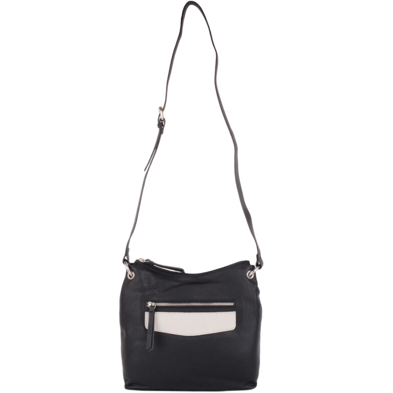 Snugrugs Ladies Womens Cross Body Shoulder Leather Contrast Pocket Handbag