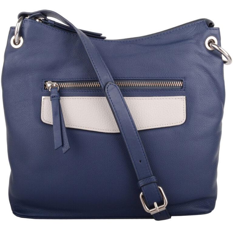 Snugrugs Ladies Womens Cross Body Shoulder Leather Contrast Pocket Handbag
