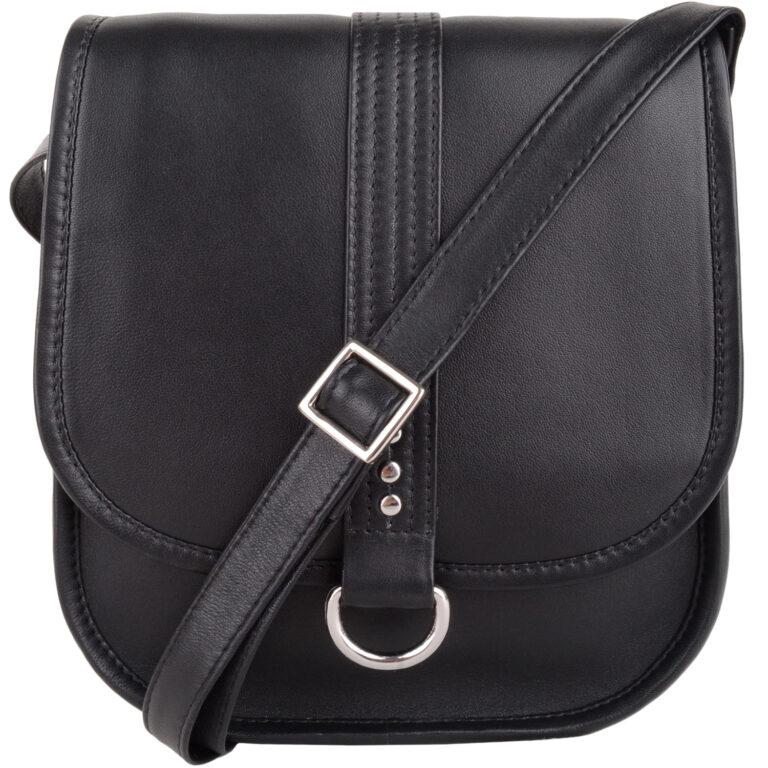 Snugrugs Ladies Womens Cross Body Shoulder Soft Leather Magnetic Fastening Ring Detail Handbag