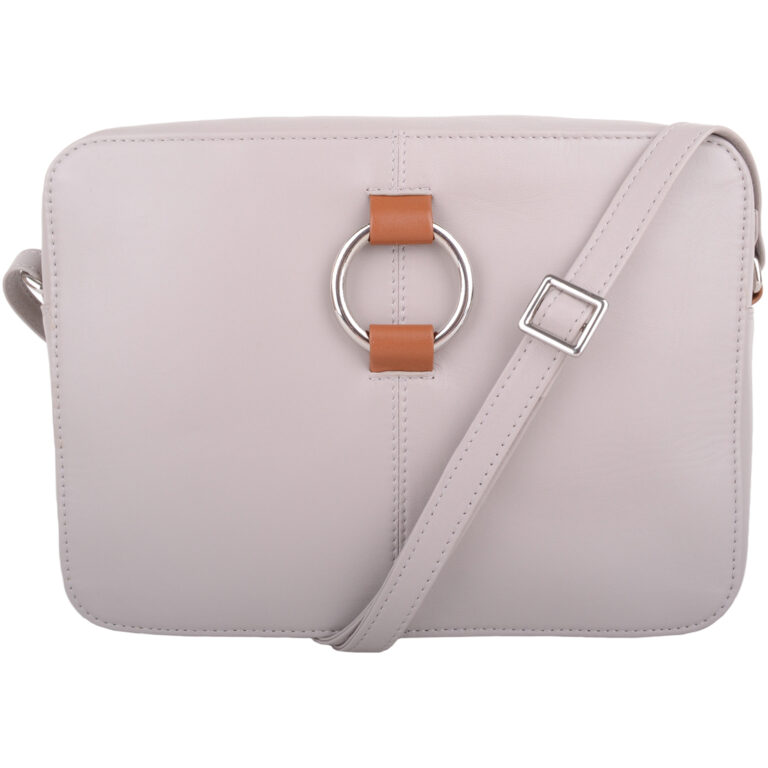 snugrugs Ladies Womens Cross Body Shoulder Soft Leather Metal Ring Contrast Handbag