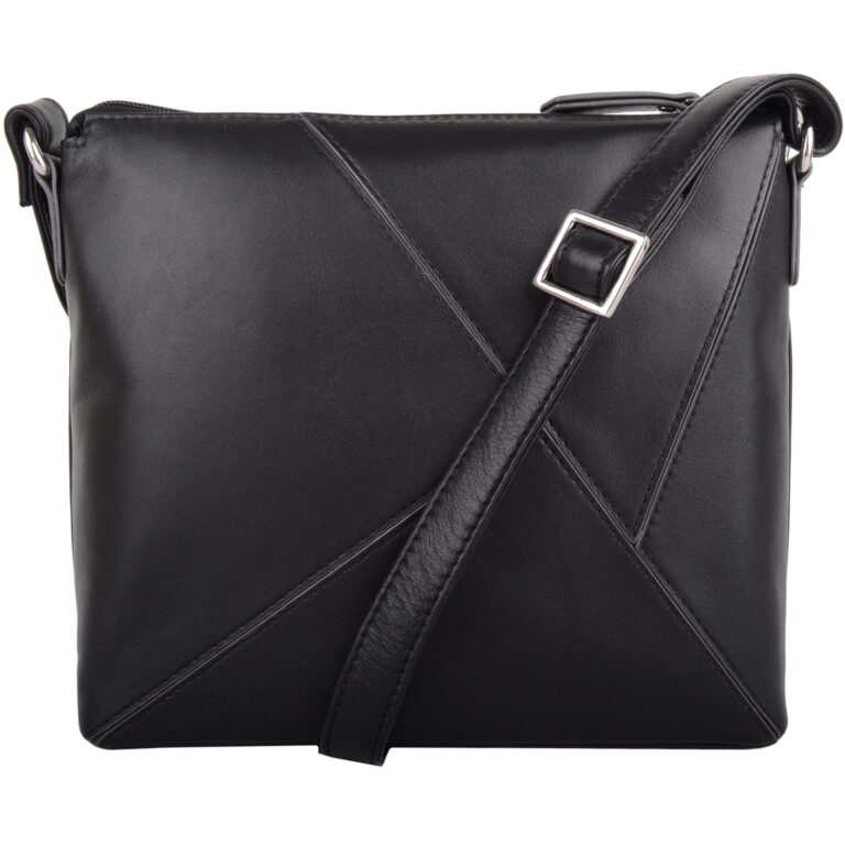 Snugrugs Ladies Womens Crossbody Shoulder Leather Triangle Panel Handbag