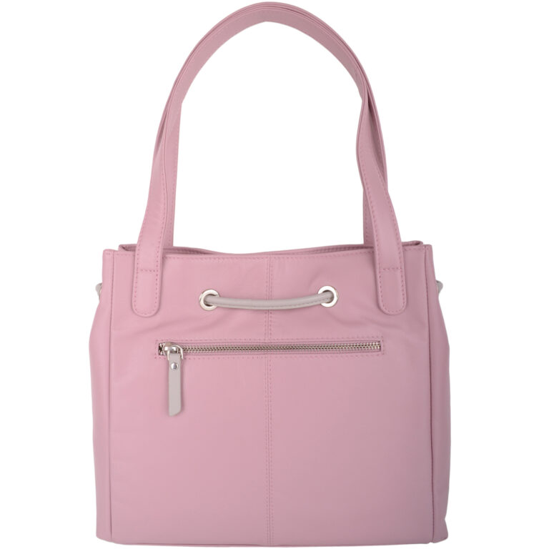 Snugrugs Ladies Womens Leather Contrast Draw String Shoulder Handbag