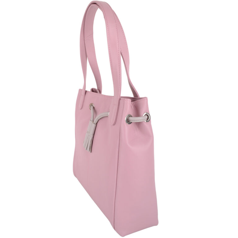 Snugrugs Ladies Womens Leather Contrast Draw String Shoulder Handbag