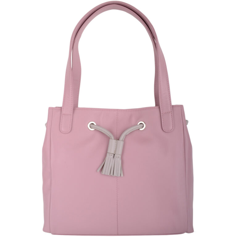 Snugrugs Ladies Womens Leather Contrast Draw String Shoulder Handbag